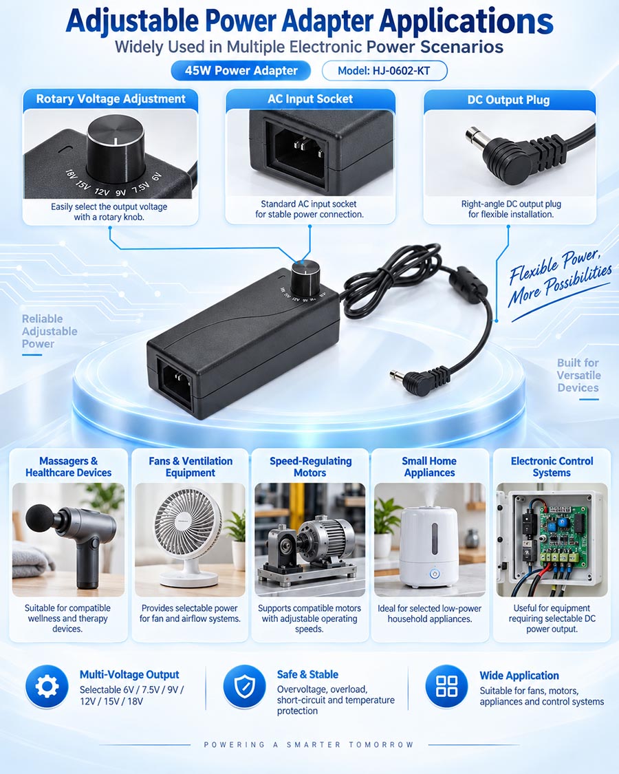 Multi Voltage Ac Dc Power Adapter